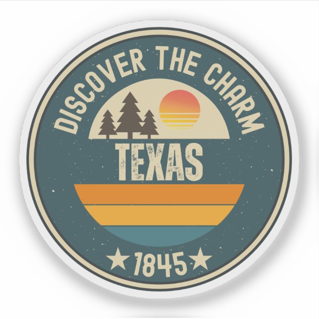 Adesivo Presente de Lembrança do Texas State - Lone Star (Frente)
