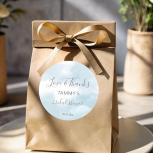 Adesivo Presente de lembrança para chá de noiva Cloud nine