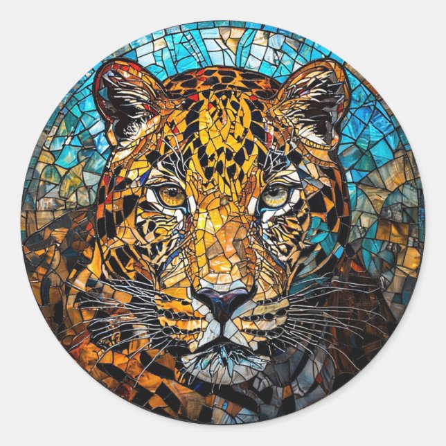 Adesivo 🐆 Presente de Leopardo para Amantes de Animais 🐆 (Frente)
