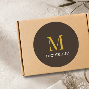 Adesivo Presente de Luxo Personalizado Nome Monograma Dour