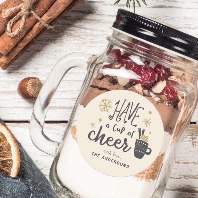 Adesivo Presente de Mistura de Bebida de Férias 'Tenha um  (Criador carregado)