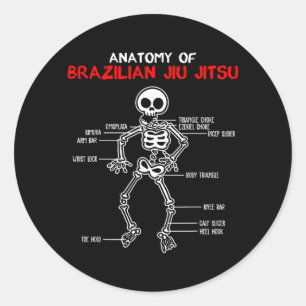 Adesivo Presente de MMA Grappling Anatomia do BJJ Jiu-Jits