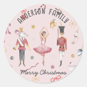 Adesivo Presente de Natal da família Ballerina, Balé de No