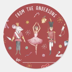 Adesivo Presente de Natal da família Nutcracker Ballerina