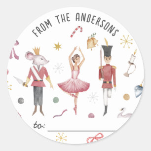 Adesivo Presente de Natal da família Nutcracker Ballerina