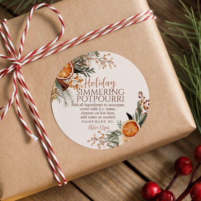 Adesivo Presente de Natal de Potpourri de Fermentação de F (Criador carregado)