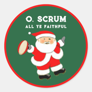 Adesivo Presente de Natal de Rugby