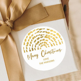 Adesivo Presente de Natal do Arch Dourado Modern Boho