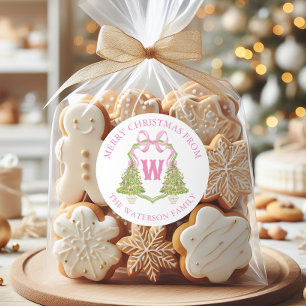 Adesivo Presente de Natal do Quebra-Nozes Cor-de-Água Rosa