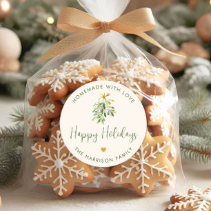 Adesivo Presente de Natal Feito Com Amor