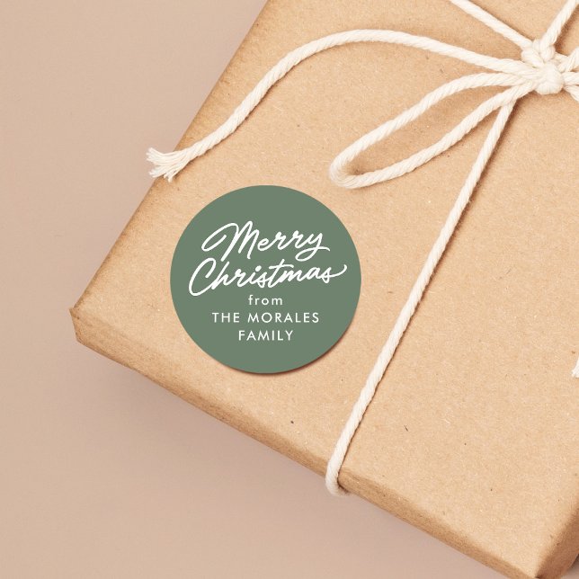 Adesivo Presente de Natal feliz com roteiro casual de Nata (Criador carregado)