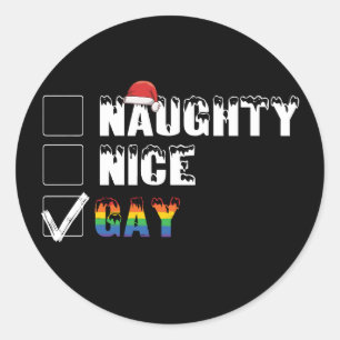 Adesivo Presente de Natal LGBT Orgulho Gay Arco-íris Malva