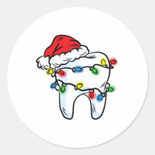 Adesivo Presente de Natal Luz Santa Dentista Higiene Denta