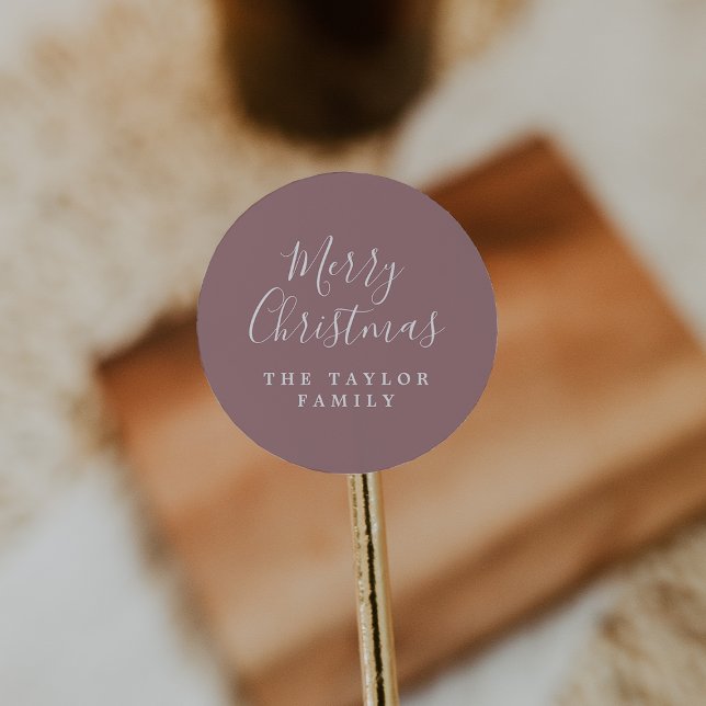 Adesivo Presente de Natal Magrado, cor-de-rosa Rosa Minima (Criador carregado)