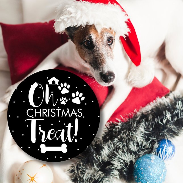 Adesivo Presente de Natal no Cachorro, Pooch, Biscoito de  (Criador carregado)