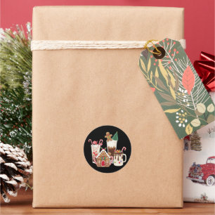 Adesivo Presente de Natal para Amante de Café de Pão de Me