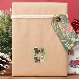 Adesivo Presente de Natal para Mãe de Dachshund Amante do 