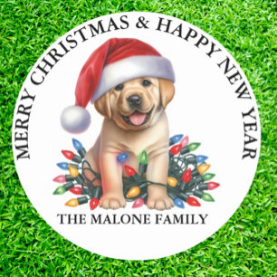 Adesivo Presente de Natal para o seu Ouro Labrador