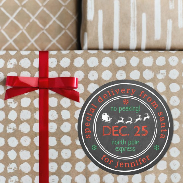 Adesivo Presente de Natal para Papais noeis de Entrega Esp (Criador carregado)