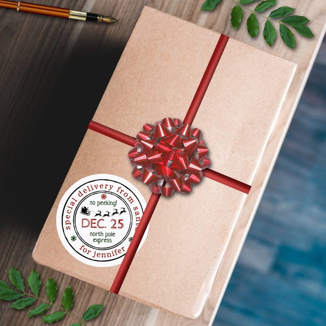 Adesivo Presente de Natal para Papais noeis de Entrega Esp (Criador carregado)