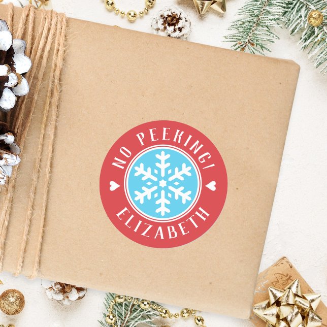 Adesivo Presente de Natal Vermelho Personalizado Sem Pequi (Criador carregado)