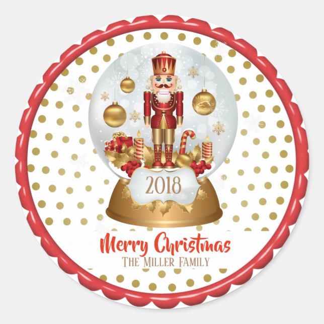 Adesivo Presente de Nozes Feriado de Natal (Frente)