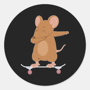Adesivo Presente de Rato ou Camundongo de Skate para