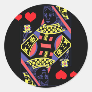 Adesivo Presente de Roupas Femininas Mens Queen Of Heart