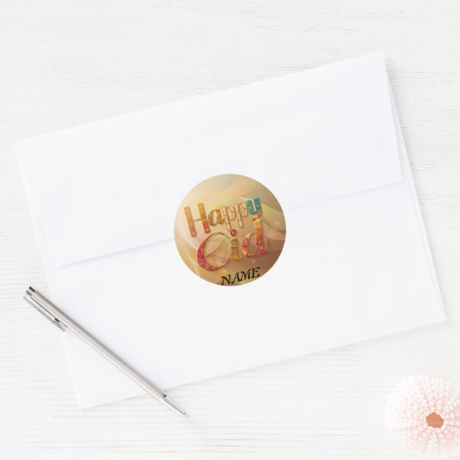 Adesivo presente de saudação Eid Personalizado (Envelope)