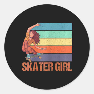 Adesivo Presente de skateboard para meninas skatistas F