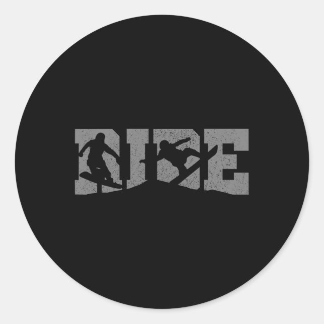 Adesivo Presente de Snowboard de Snowboarder (Frente)
