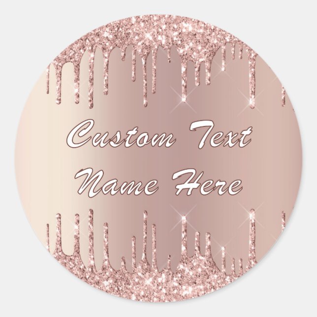Adesivo Presente de Texto Personalizado Glitter Glitter Do (Frente)