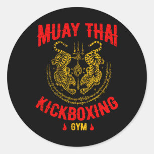 Adesivo Presente de Treinamento de Muay Thai Kickboxing Ti