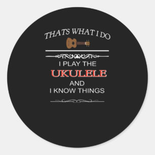 Adesivo Presente de Ukulele Engraçado