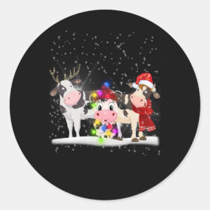 Adesivo Presente de Vaca Neve Engraçada Da Família De V