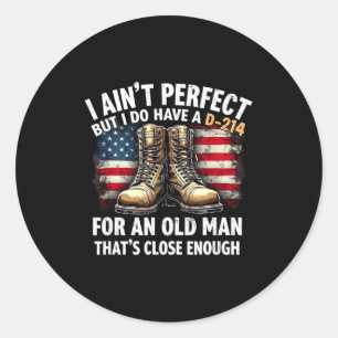 Adesivo Presente de Veterano Eu Não Sou Perfeito Mas Tenho