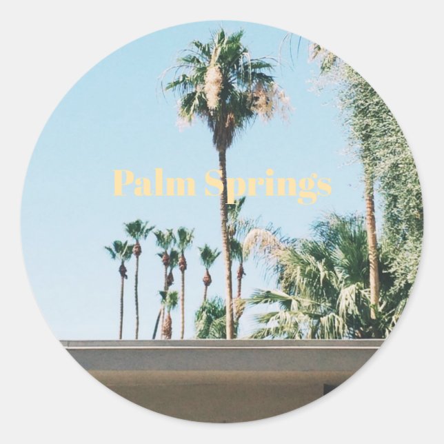 Adesivo Presente de viagem de Palm Springs (Frente)