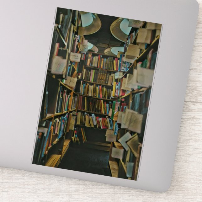 Adesivo Presente de vindima para amantes de livros (Detalhe)