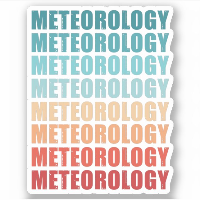 Adesivo Presente de Vintage de Meteorologia Retroativa (Frente)