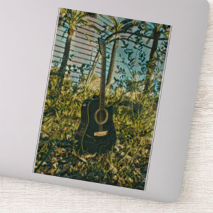 Adesivo Presente de violão para guitarrista