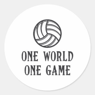 Adesivo Presente de Voleibol de Um Jogo Único Mundial