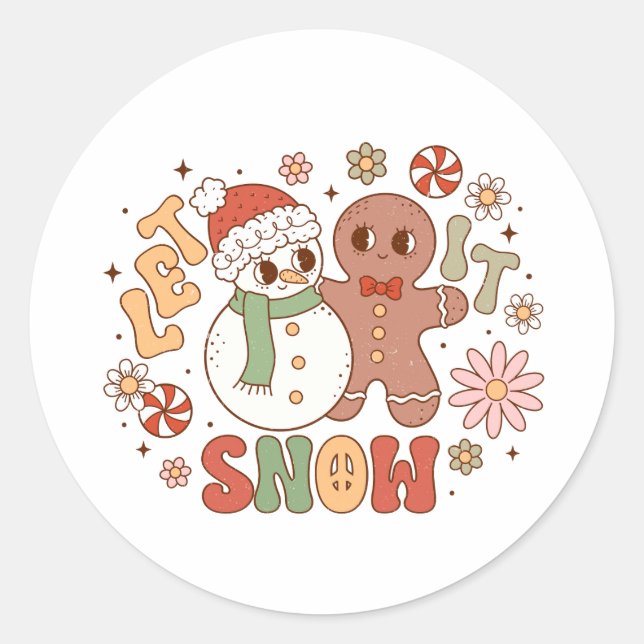 Adesivo Presente de Xmas que deixe nevar (Frente)