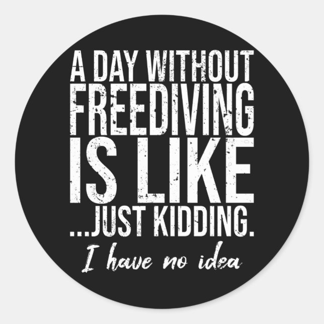 Adesivo Presente desportivo engraçado de mergulho livre (Frente)