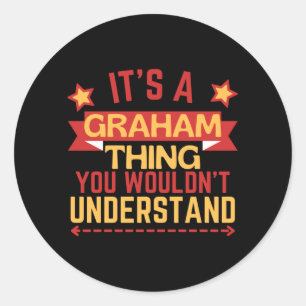 Adesivo Presente Divertido com o Nome Graham para o Desemp