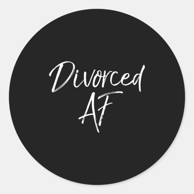 Adesivo Presente Divertido de Divórcio para Mulheres Ideia (Frente)