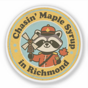 Adesivo Presente Divertido de Richmond para Amantes de Map