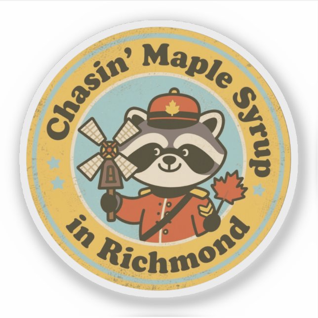 Adesivo Presente Divertido de Richmond para Amantes de Map (Frente)