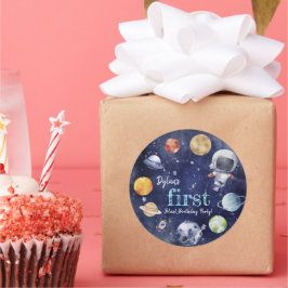 Adesivo Presente do Aniversário de criança do Planeta Galá