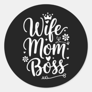 Adesivo Presente do Dia das Mães para Esposa Mãe Chefe Fof