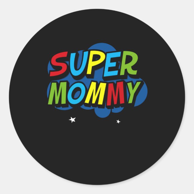 Adesivo Presente do Dia de as mães Super Mamãe Gamer (Frente)